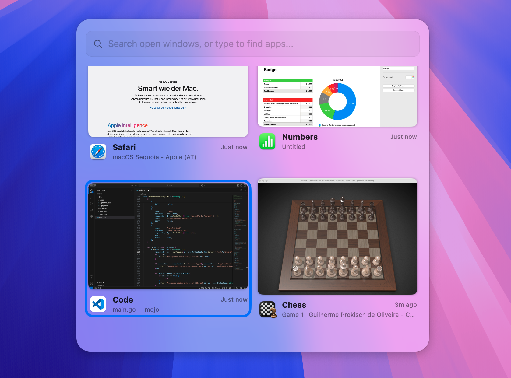 Macscope application screenshot